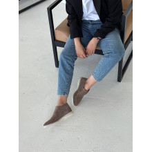 Высокие замшевые лоферы цвета капучино – стиль и комфорт на каждом шагу (Арт. 156-4)